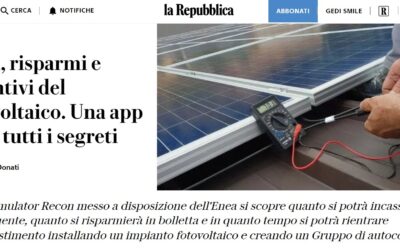 I vantaggi del fotovoltaico con il nostro innovativo simulatore Recon